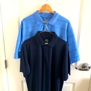 Two (2) name brand golf shirts, lightly worn.